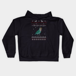 FA LA LA Ugly Christmas Dutch Blue Lovebird Kids Hoodie